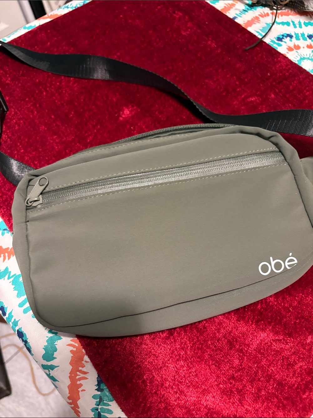 Obé Olive Green Crossbody Belt Bag